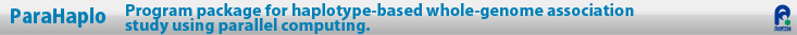 PraHaploProgram package for haplotype-based whole-genome association study using parallel computing.