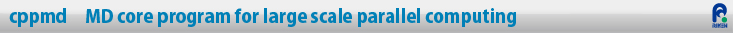 cppmd MD core program for large scale parallel computing